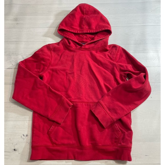Lands end kids red hooded sweatshirt 10/12 - Picture 1 of 7